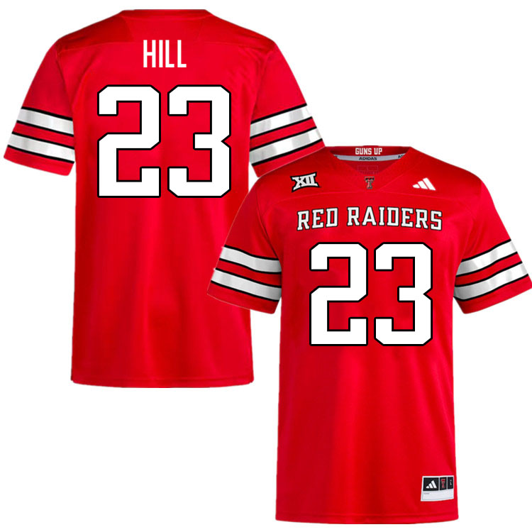 #23 Adam Hill Texas Tech Red Raiders Jerseys College Football Uniforms Stitched-Red #23 Adam Hill Texas Tech Red Raiders Jerseys College Football Uniforms Stitched-Red